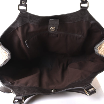 Gucci Monogram Dollar Calfskin Large Sukey Tote Beige Ebony Testa di Moro 4 of 5