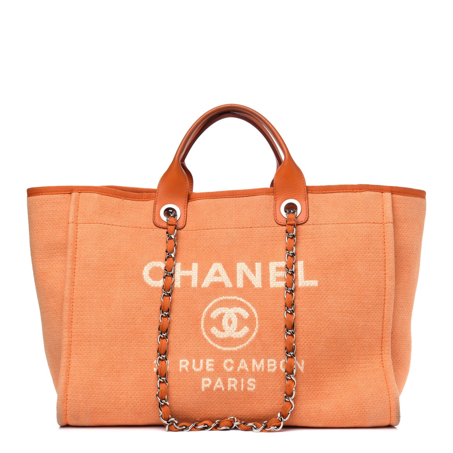 Canvas Medium Deauville Tote Orange