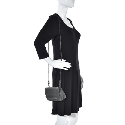 Bottega Veneta Nappa Intrecciato Mini Chain Messenger Light Grey 2 of 8