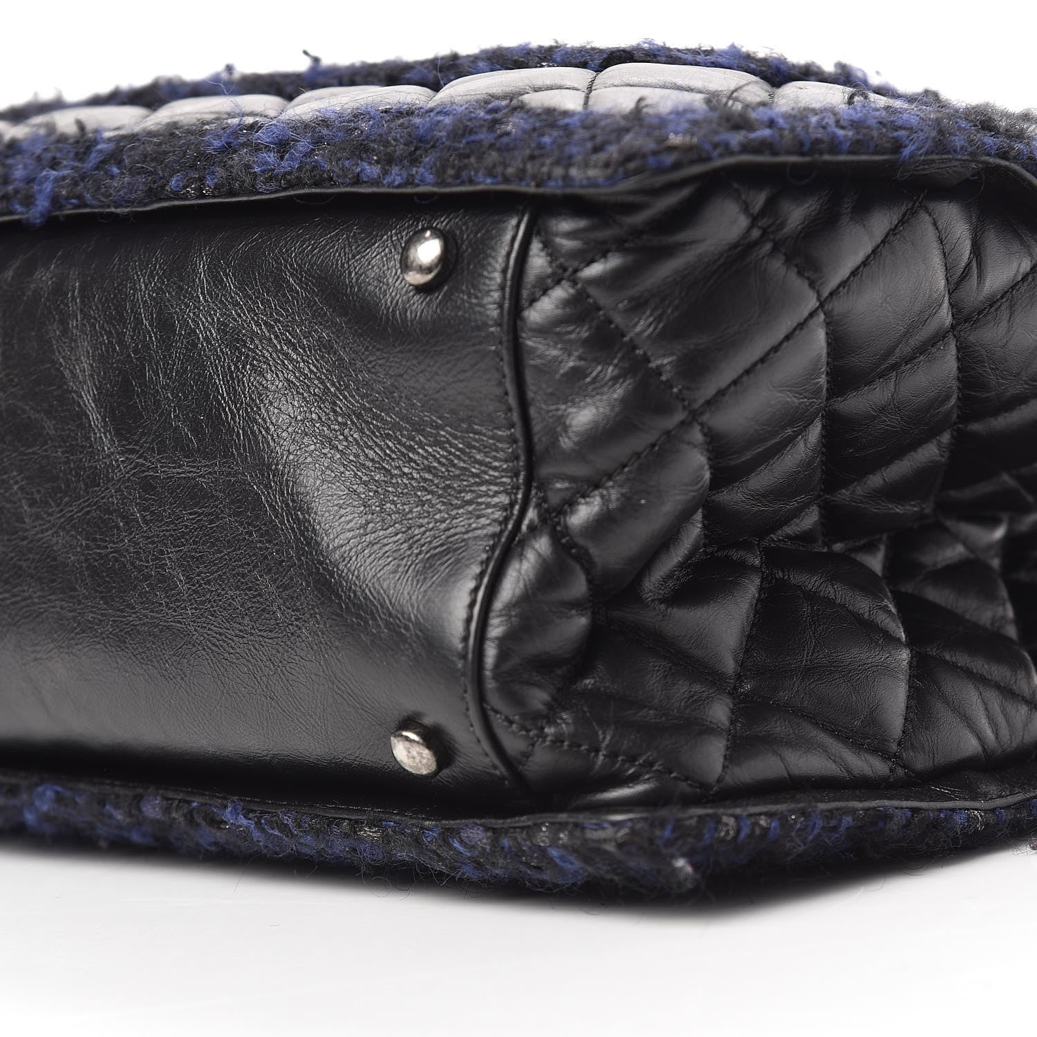 Chanel Aged Calfskin Quilted Tweed Large Secrets Tote Black 11 of 11