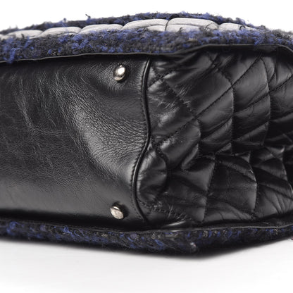 Chanel Aged Calfskin Quilted Tweed Large Secrets Tote Black 11 of 11