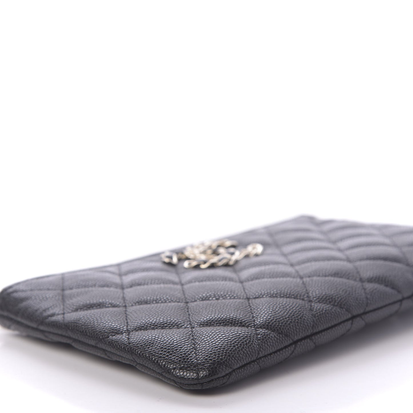 Caviar Quilted Small French New Wave CC Pouch Black