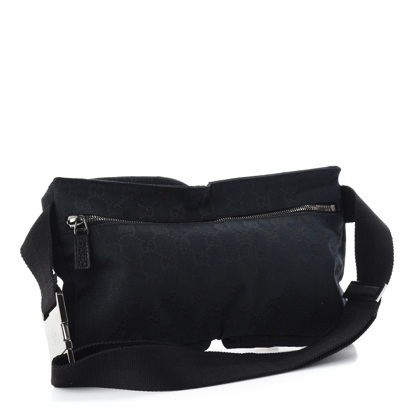 GG Monogram Double Pocket Belt Bag Black