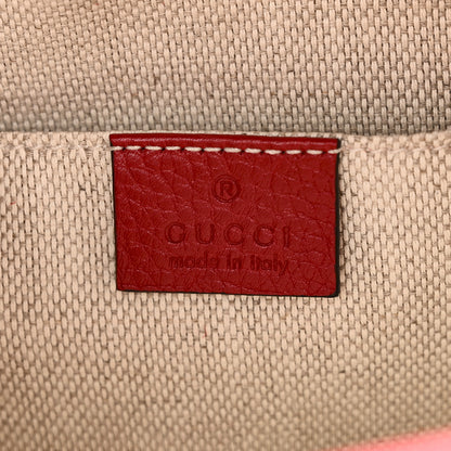 Gucci Pebbled Calfskin Small Soho Disco Bag Vibrant Red 6 of 10