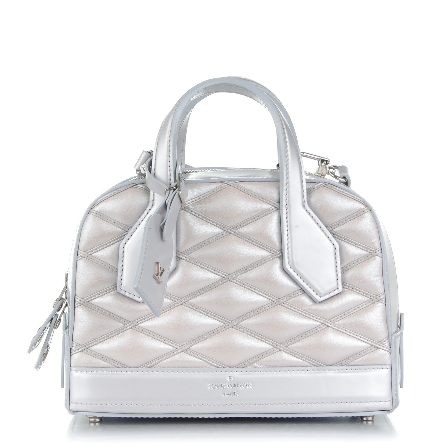 Louis Vuitton Lambskin Malletage Mini Dora Silver 1 of 9