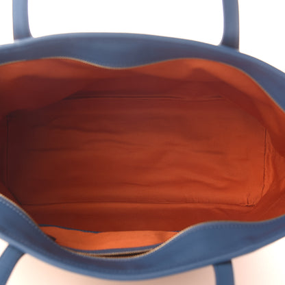 MCM Visetos Medium Shopper Tote Cognac Blue 5 of 8