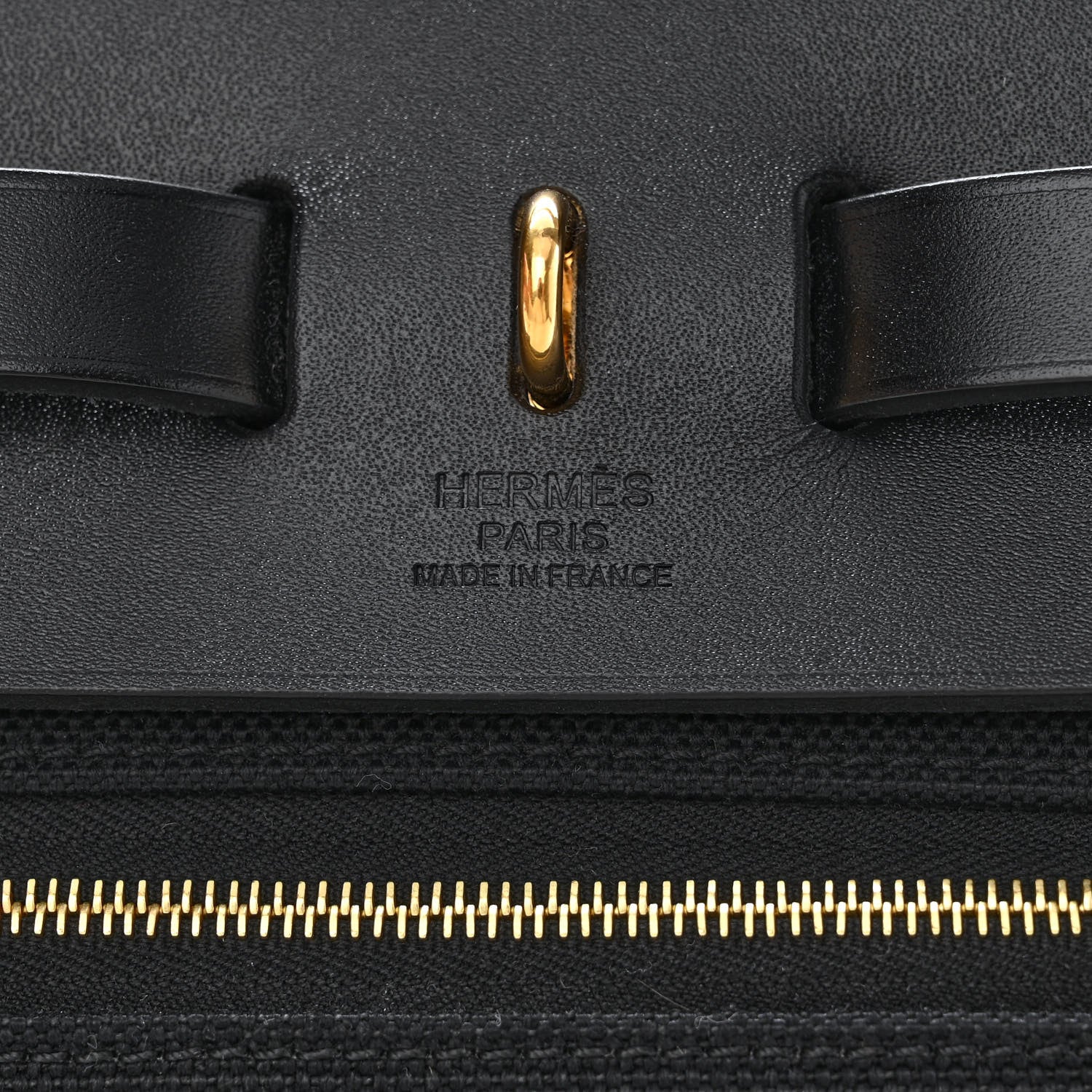 Hermes Military Toile Vache Hunter Herbag Zip PM 31 Black 8 of 13