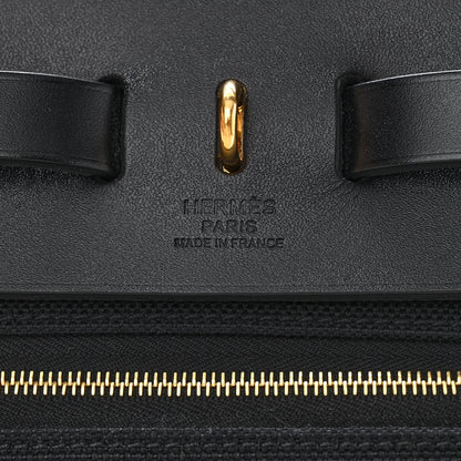 Hermes Military Toile Vache Hunter Herbag Zip PM 31 Black 8 of 13