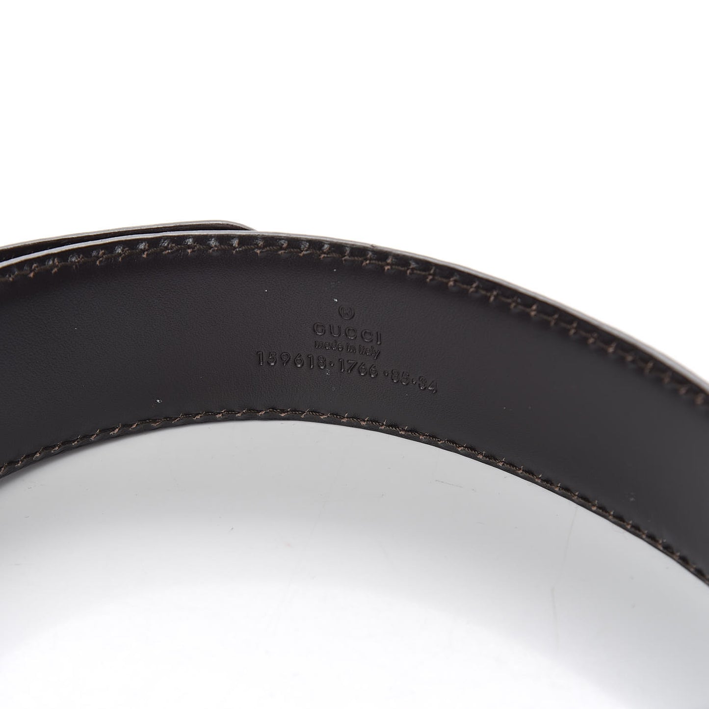 Guccissima Horsebit Buckle Belt 85 34 Brown