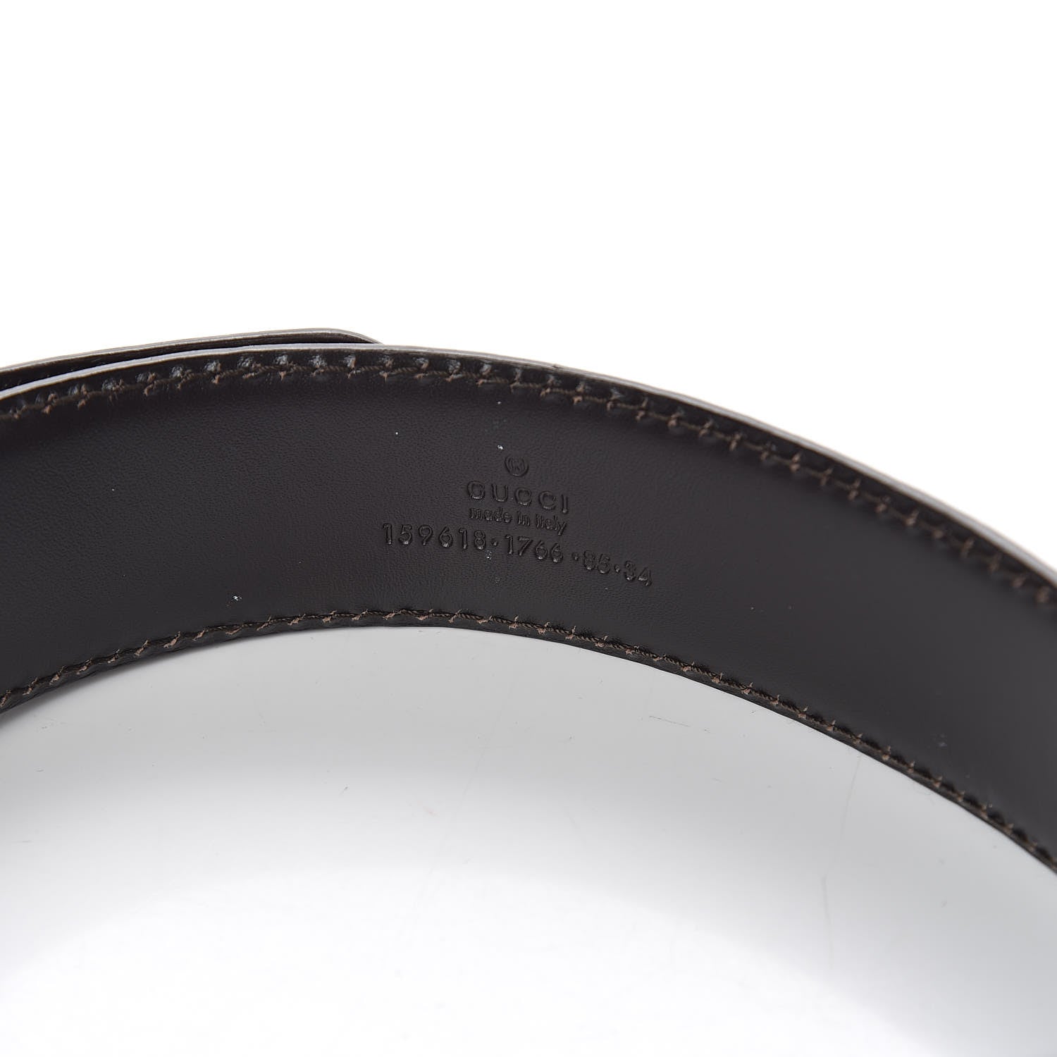 Gucci Guccissima Horsebit Buckle Belt 85 34 Brown 6 of 6