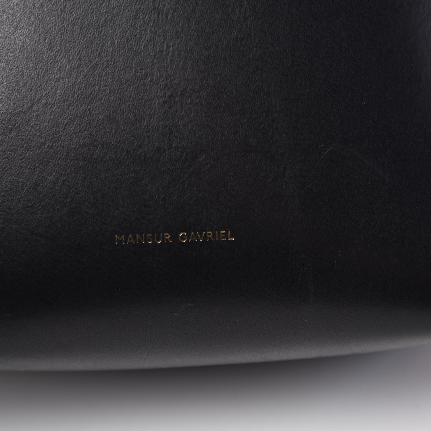 Mansur Gavriel Calfskin Mini Bucket Bag Black Royal 6 of 9
