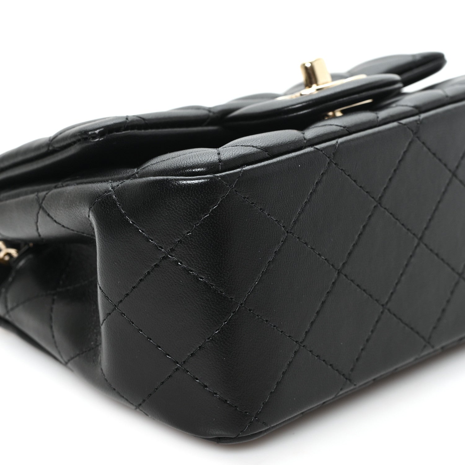 Chanel Lambskin Quilted Mini Square Flap Black 9 of 11