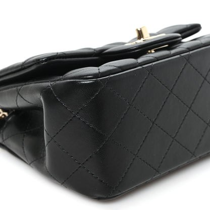 Chanel Lambskin Quilted Mini Square Flap Black 9 of 11