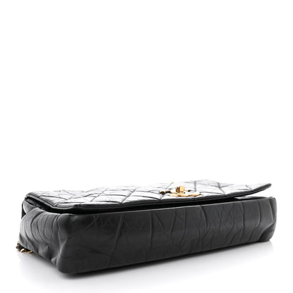 Chanel Aged Calfskin Quilted Medium Pondichery Flap Black 6 of 14
