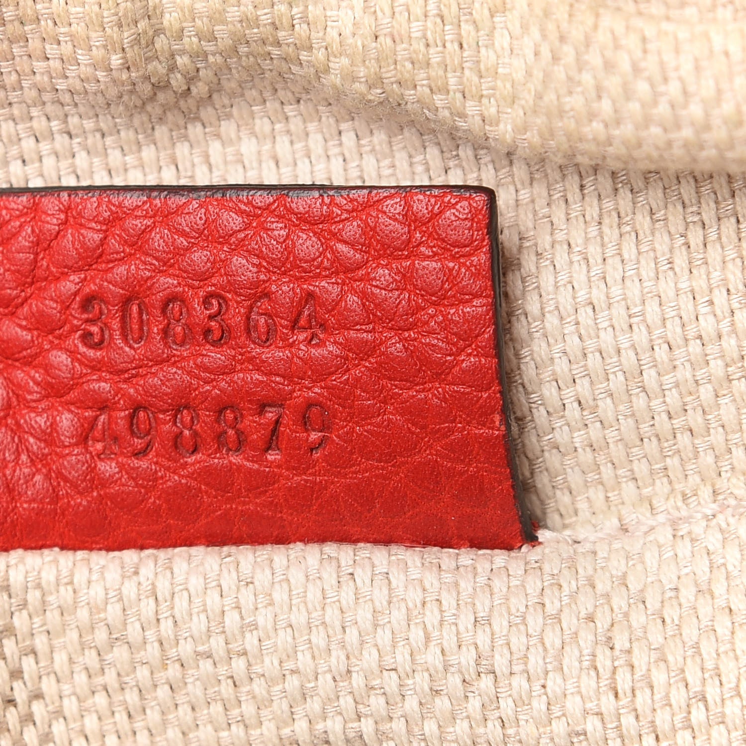 Gucci Pebbled Calfskin Small Soho Disco Bag Tabasco Red 9 of 10