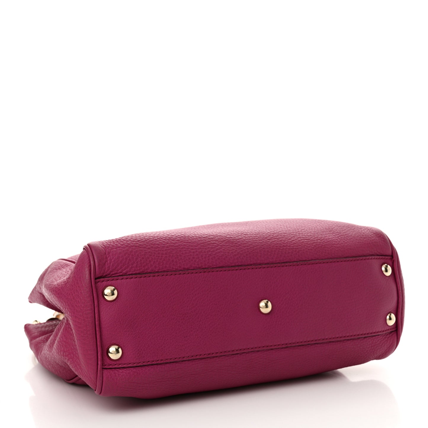 Calfskin Small Bamboo Shopper Tote Bright Bougainvillea