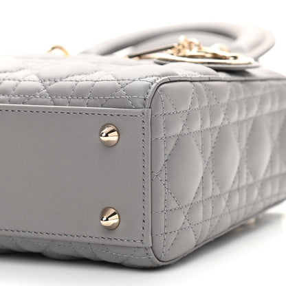 Christian Dior Lambskin Cannage Small My ABCDior Lady Dior Grey 10 of 10