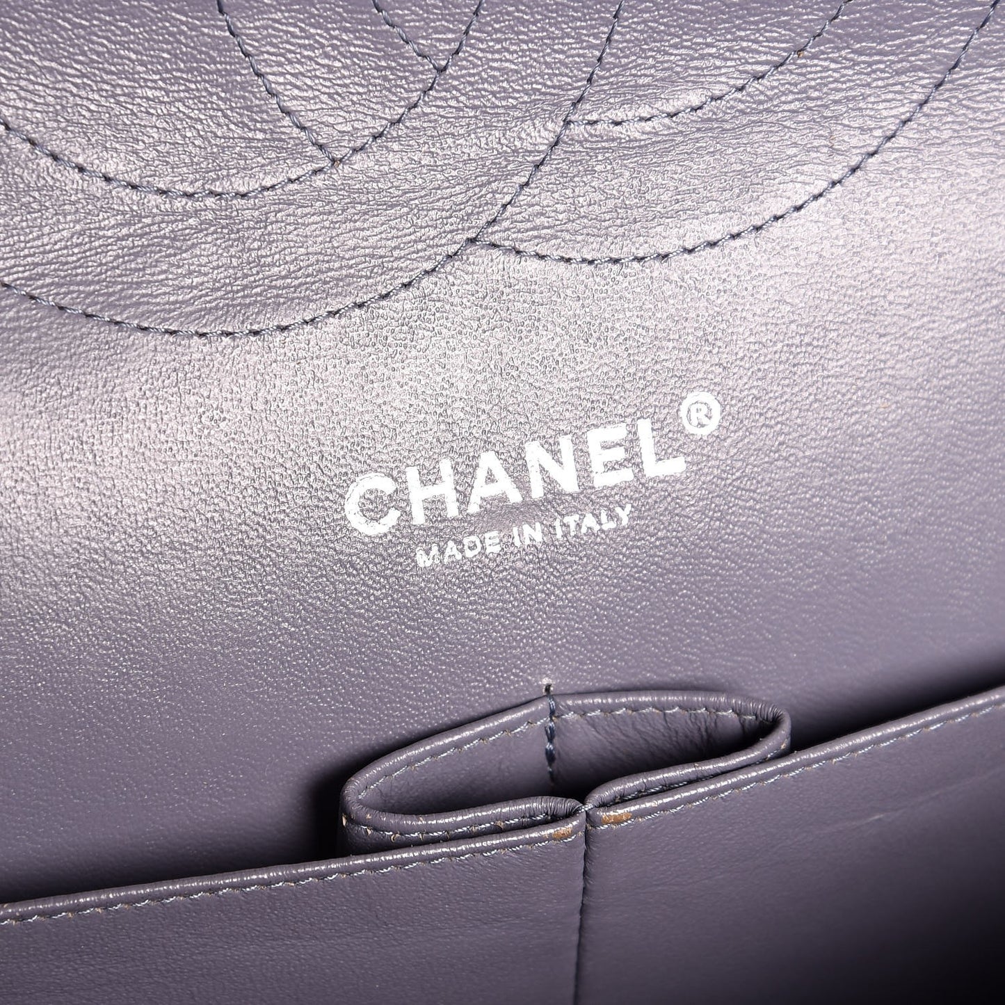 Lambskin Quilted Jumbo Double Flap Light Purple