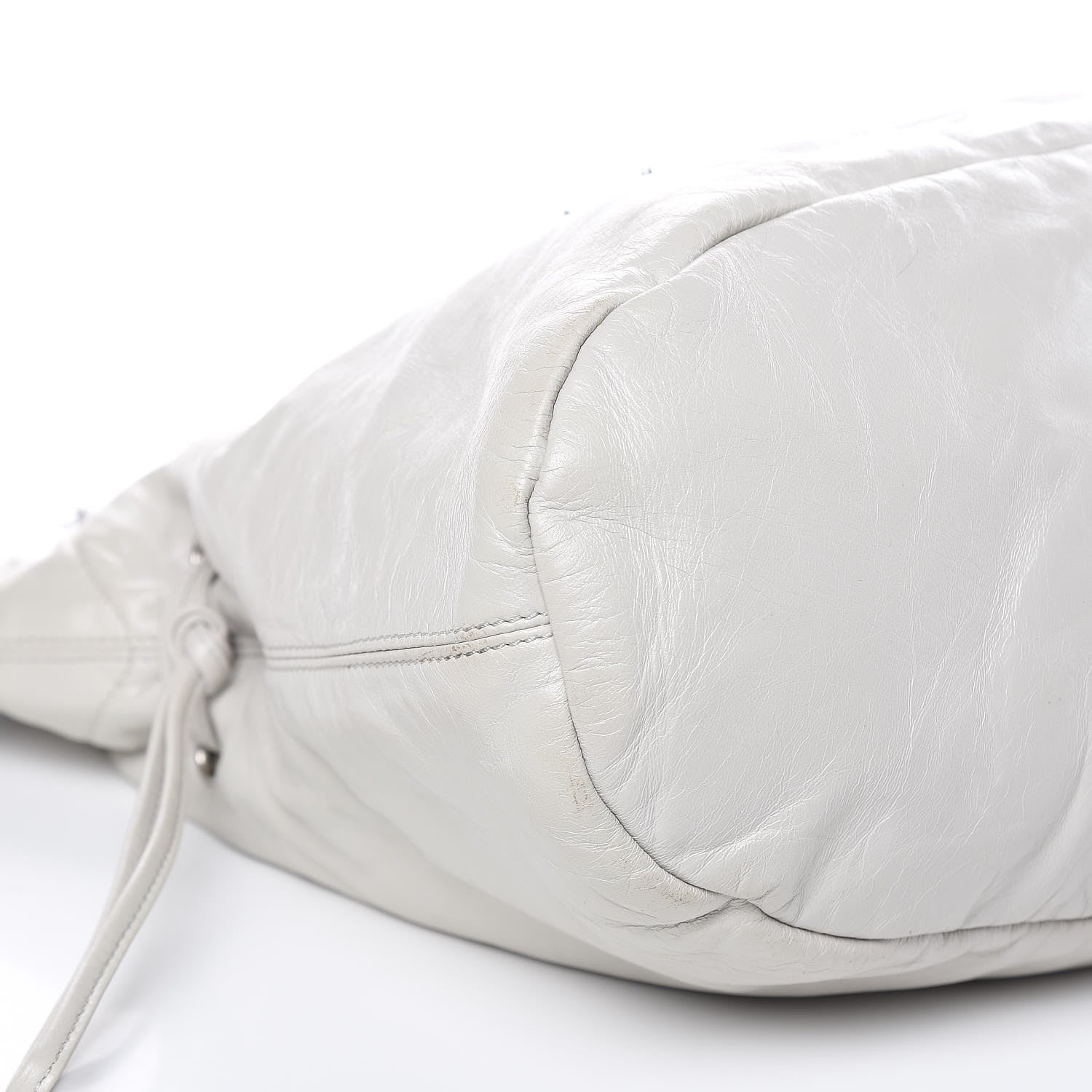 Chanel Tweed Lambskin Drawstring Tweedy Tote White 8 of 16