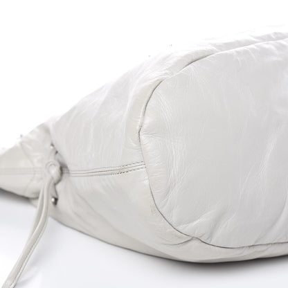 Chanel Tweed Lambskin Drawstring Tweedy Tote White 8 of 16