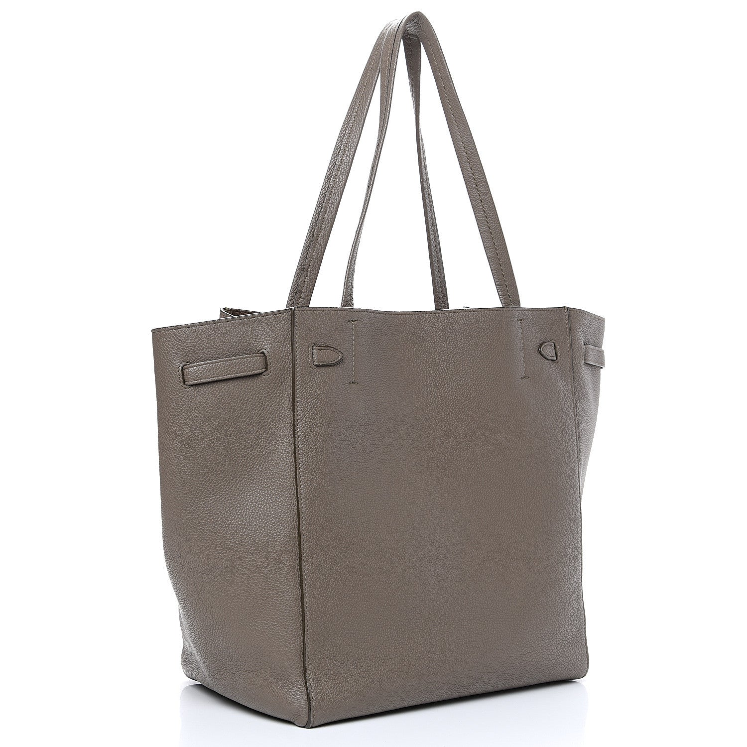 Celine Soft Grained Calfskin Small Belt Cabas Phantom Taupe 2 of 12