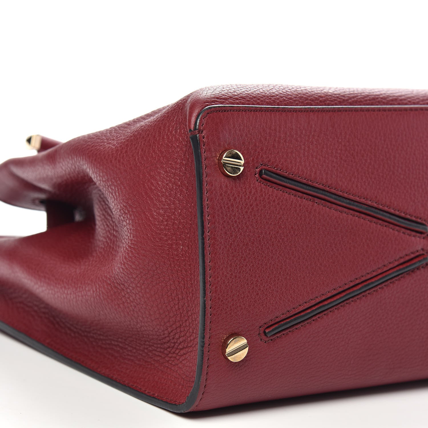 Valentino Garavani Pebbled Calfskin Large JoyLock Satchel Camelia 9 of 12