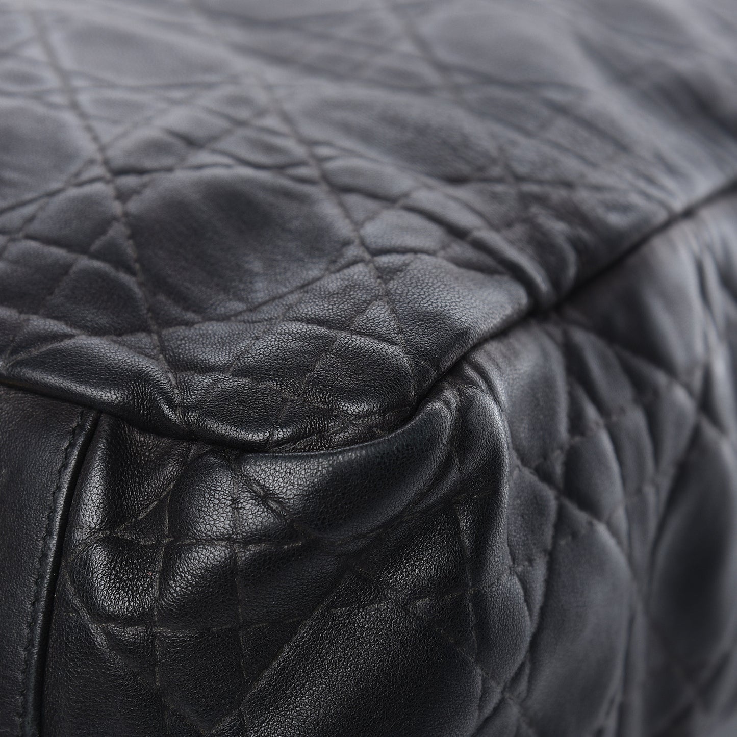 Lambskin Cannage Dior Soft Shopping Tote Black
