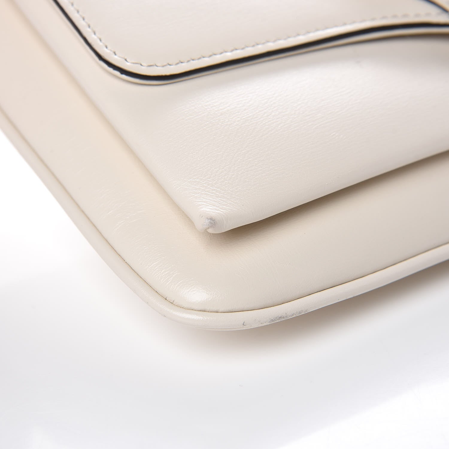 Gucci Calfskin Small Arli Flap Shoulder Bag Mystic White 10 of 11