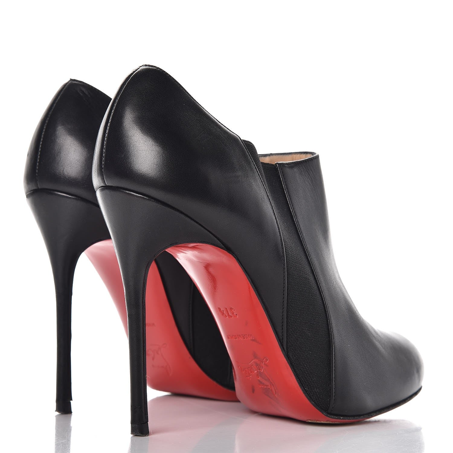Christian Louboutin Calfskin Lastoto 110 Ankle Boots 37.5 Black 4 of 13