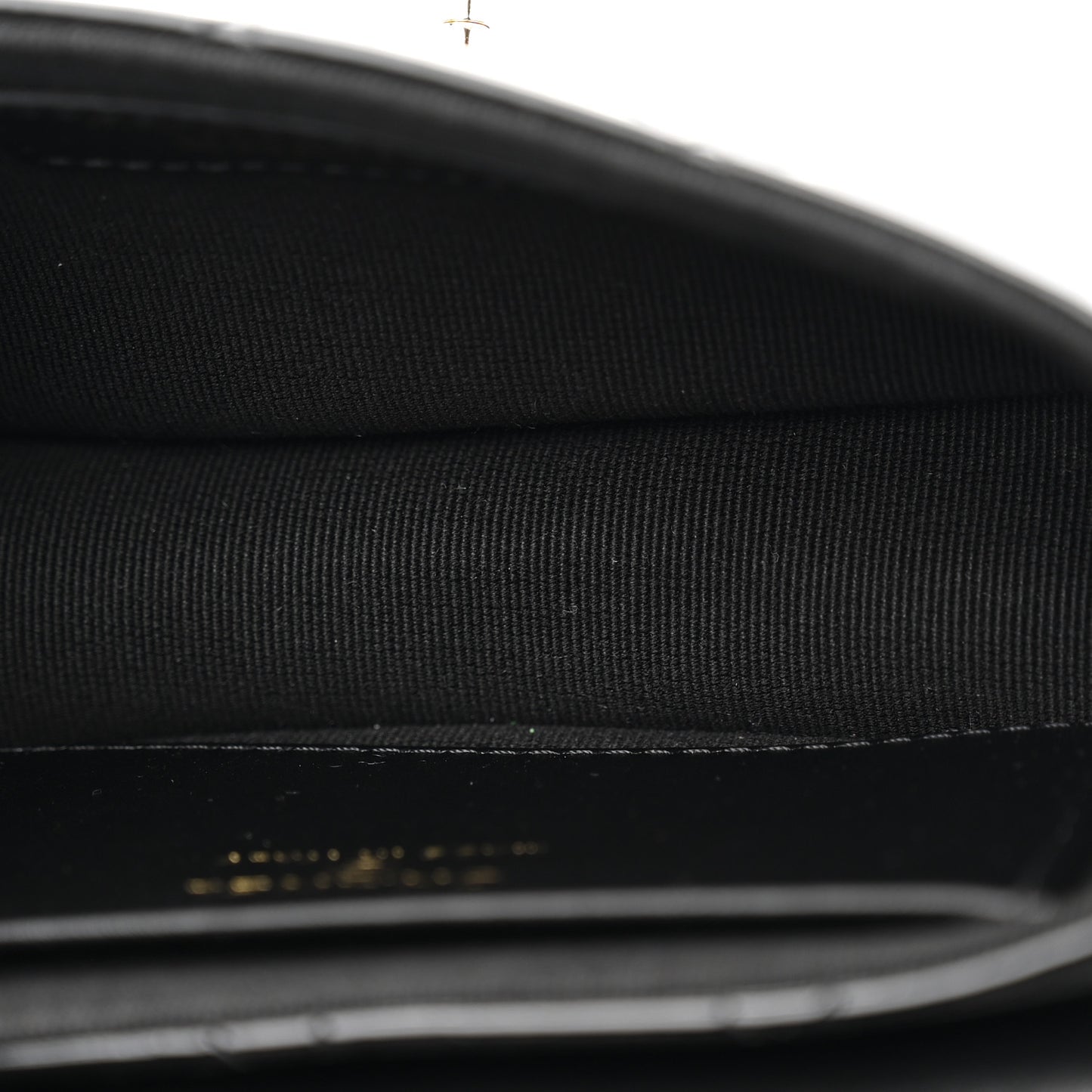 Patent Calfskin Quilted Mini Clutch Black
