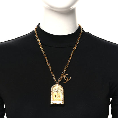Chanel Metal 31 Rue Cambon Door Long Necklace Gold 2 of 6