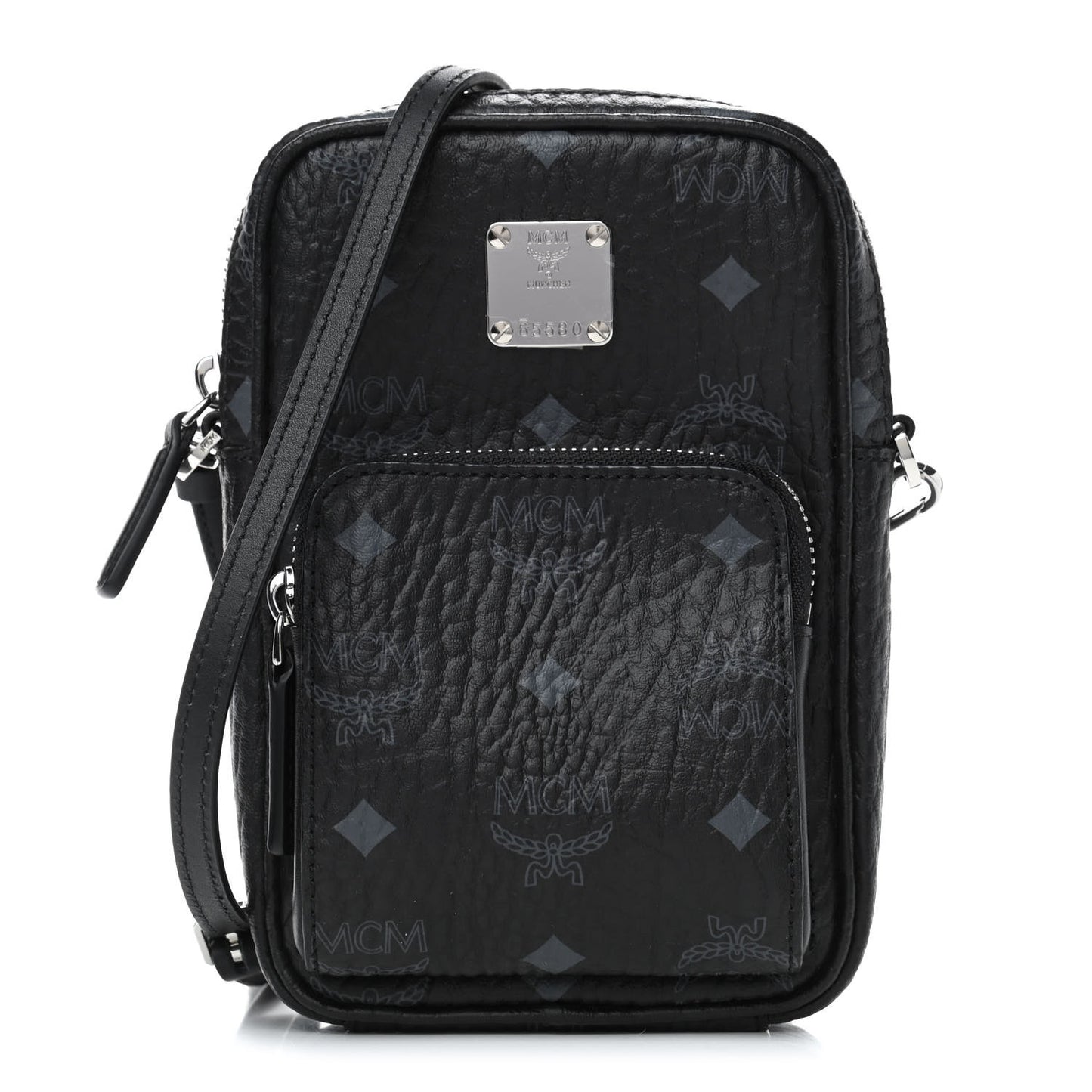 Visetos Double Zip Crossbody Pouch Black