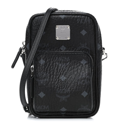MCM Visetos Double Zip Crossbody Pouch Black 1 of 4
