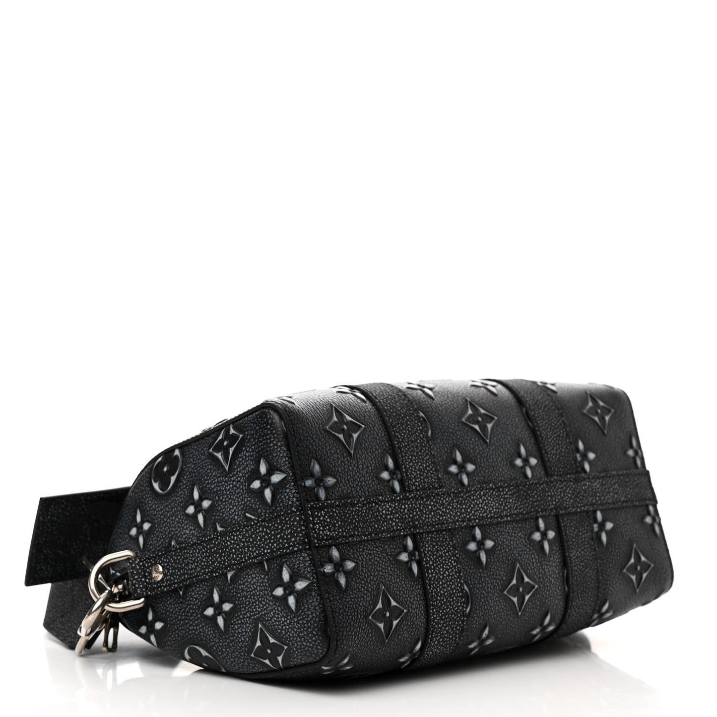 Calfskin Debossed Monogram Versailles City Keepall Charcoal