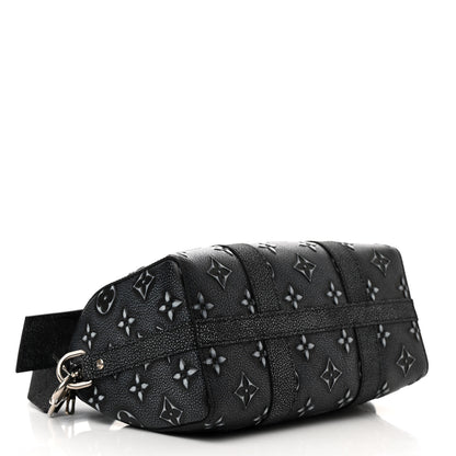 Louis Vuitton Calfskin Debossed Monogram Versailles City Keepall Charcoal 4 of 11