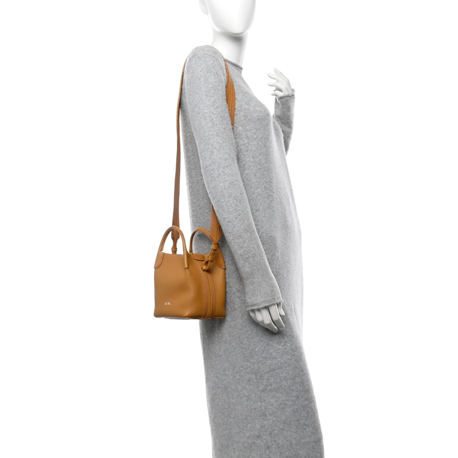 Loro Piana Grained Calfskin Micro Bale Bag Spiced Curry 3 of 10