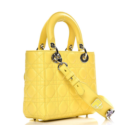 Christian Dior Lambskin Cannage Small My Lady Dior Mimosa Yellow 4 of 12
