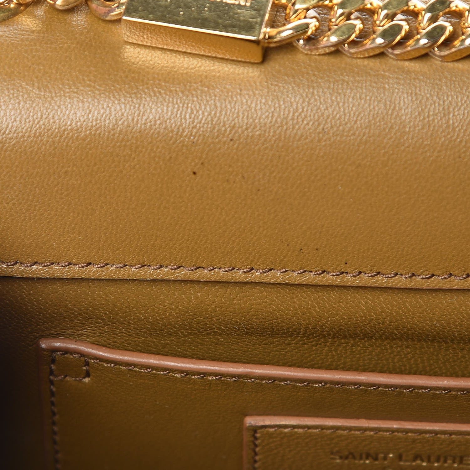 Saint Laurent Suede Small Classic Monogram Kate Tassel Satchel Light Ochre 14 of 21