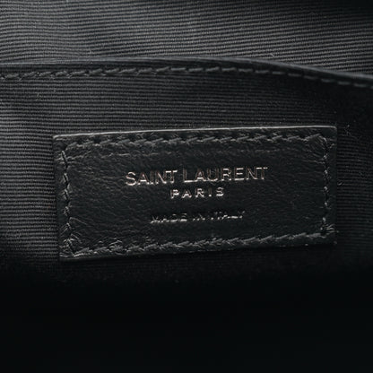 Saint Laurent Calfskin Matelasse Monogram Monochrome Lou Camera Bag Black 6 of 10