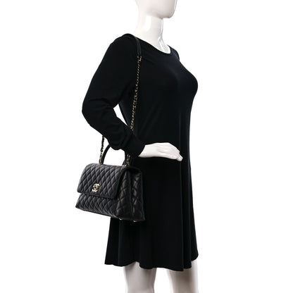 Chanel Caviar Quilted Small Coco Handle Flap Black 2 of 9