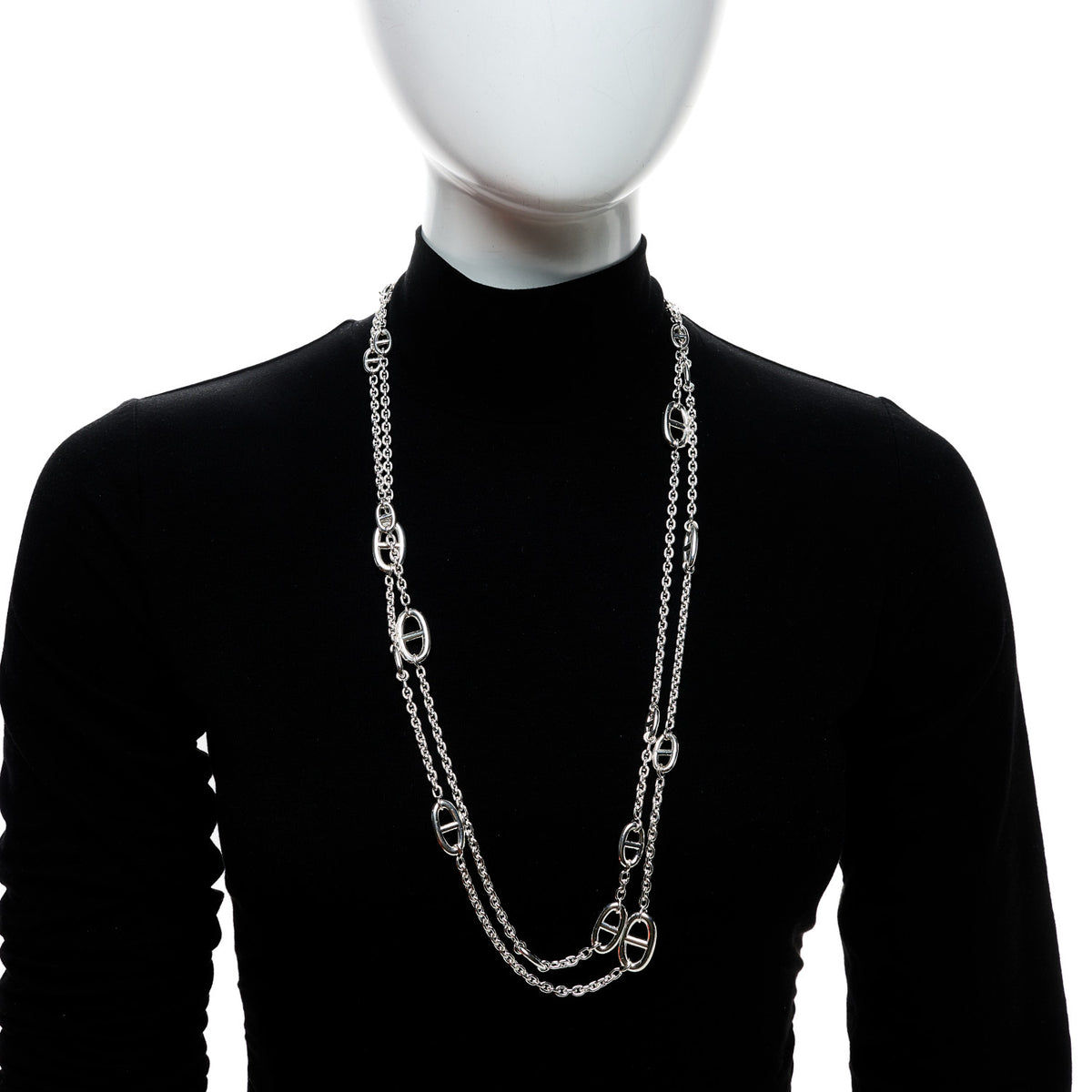 Hermes Sterling Silver Farandole Necklace 160 2 of 6