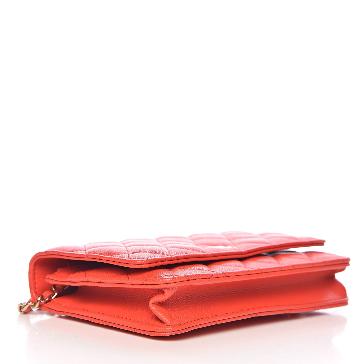 Chanel Caviar Quilted Wallet on Chain WOC Red 4 of 12