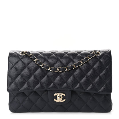 Chanel Caviar Quilted Medium Double Flap Navy 1 of 11