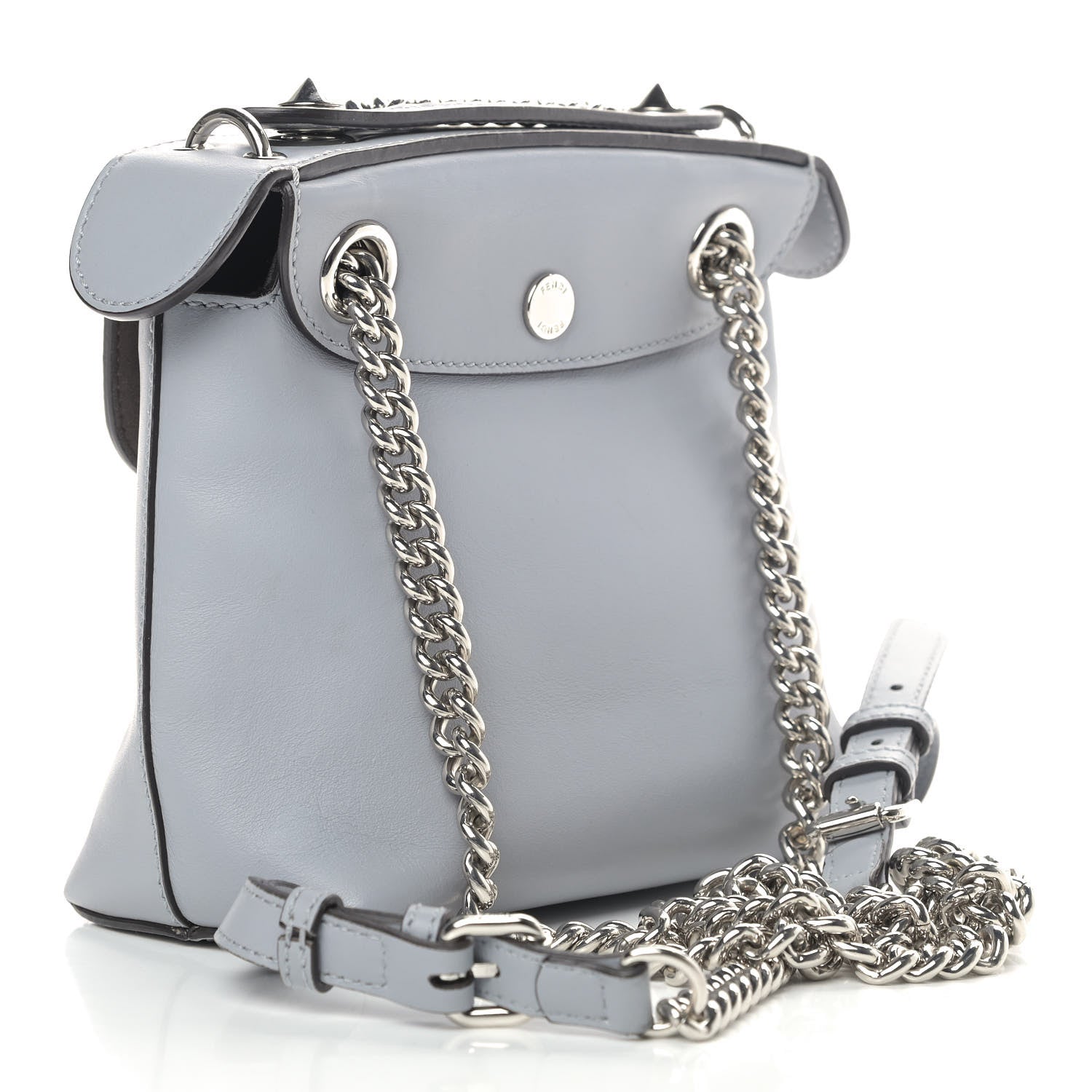 Fendi Vitello Century Opaco Mini Back to School Backpack Azzurro Polvere 4 of 12