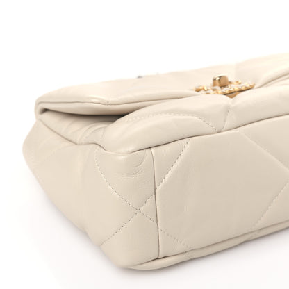 Chanel Lambskin Quilted Medium Chanel 19 Flap Light Beige 8 of 9