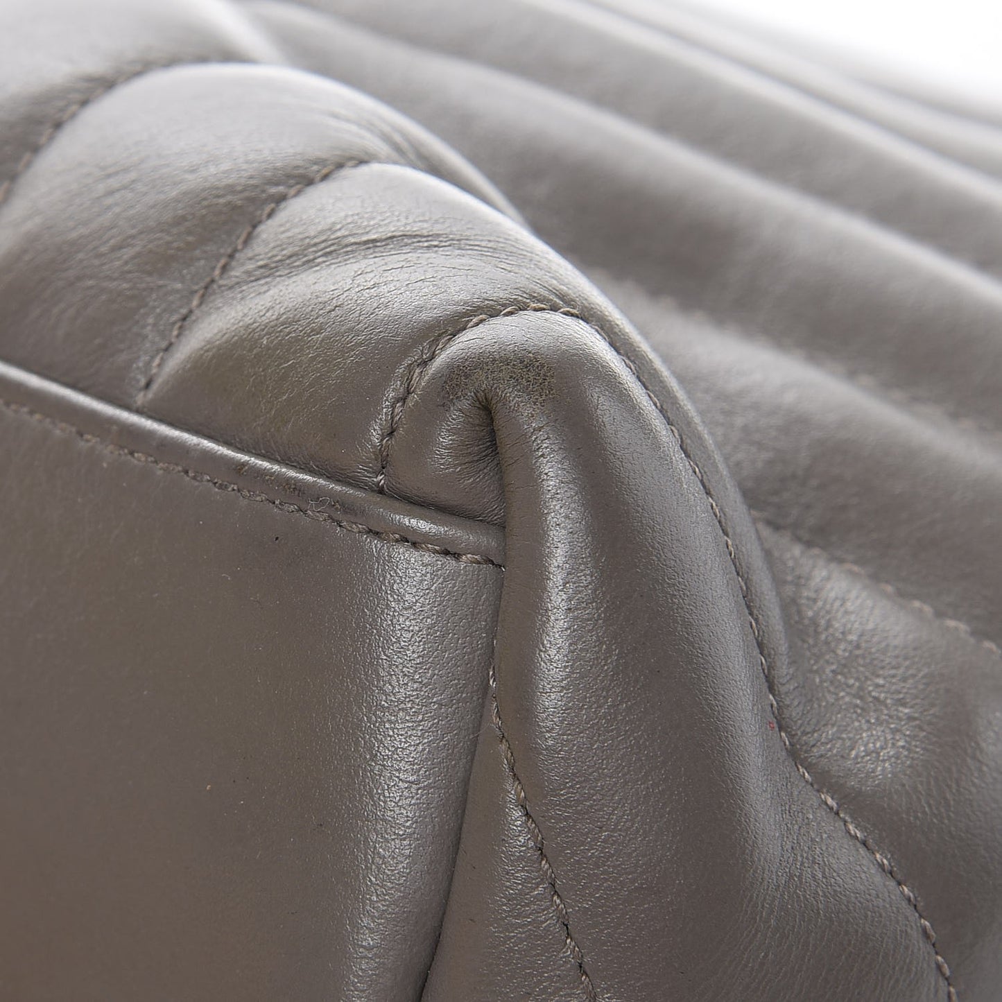 Calfskin Y Quilted Monogram Medium Loulou Chain Satchel Fog