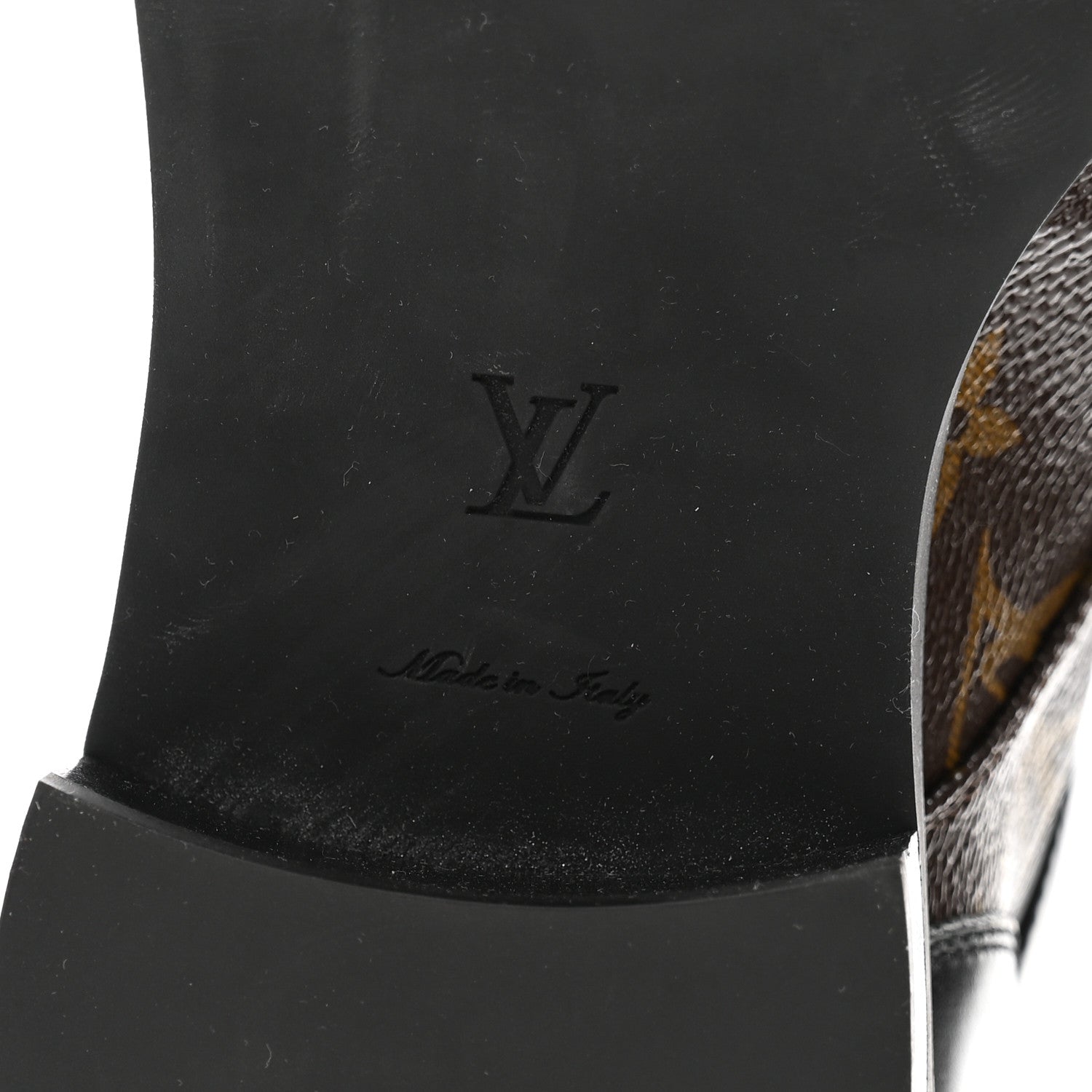 Louis Vuitton Calfskin Monogram Wonderland Flat Ranger Boots 39.5 Black 8 of 10