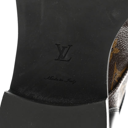 Louis Vuitton Calfskin Monogram Wonderland Flat Ranger Boots 39.5 Black 8 of 10