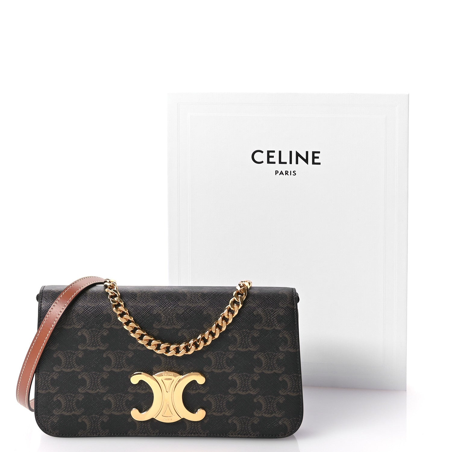 Celine Triomphe Canvas Multipochette Tan 1662969 – FASHIONPHILE