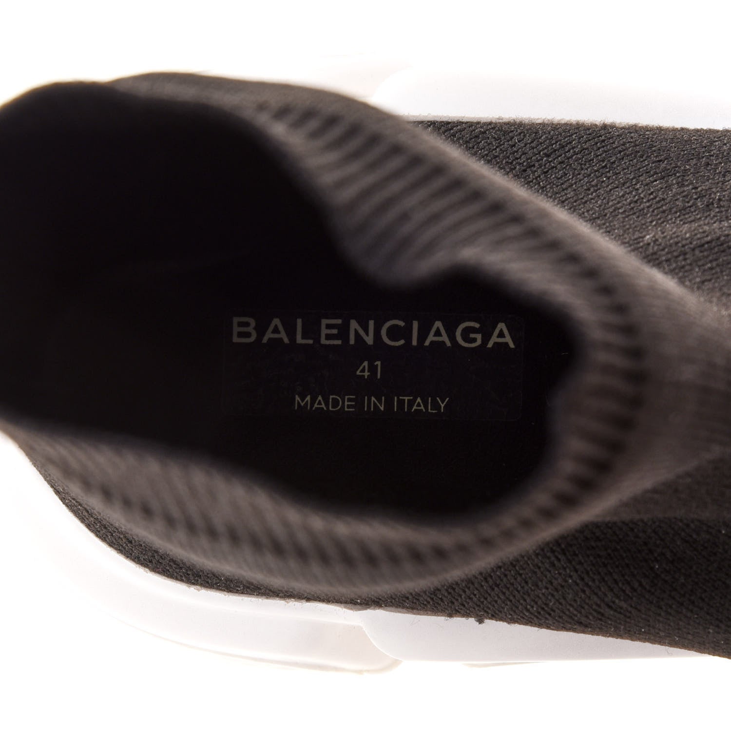 Balenciaga Neoprene Knit Mens Speed Sock Sneakers 41 Black White 7 of 8